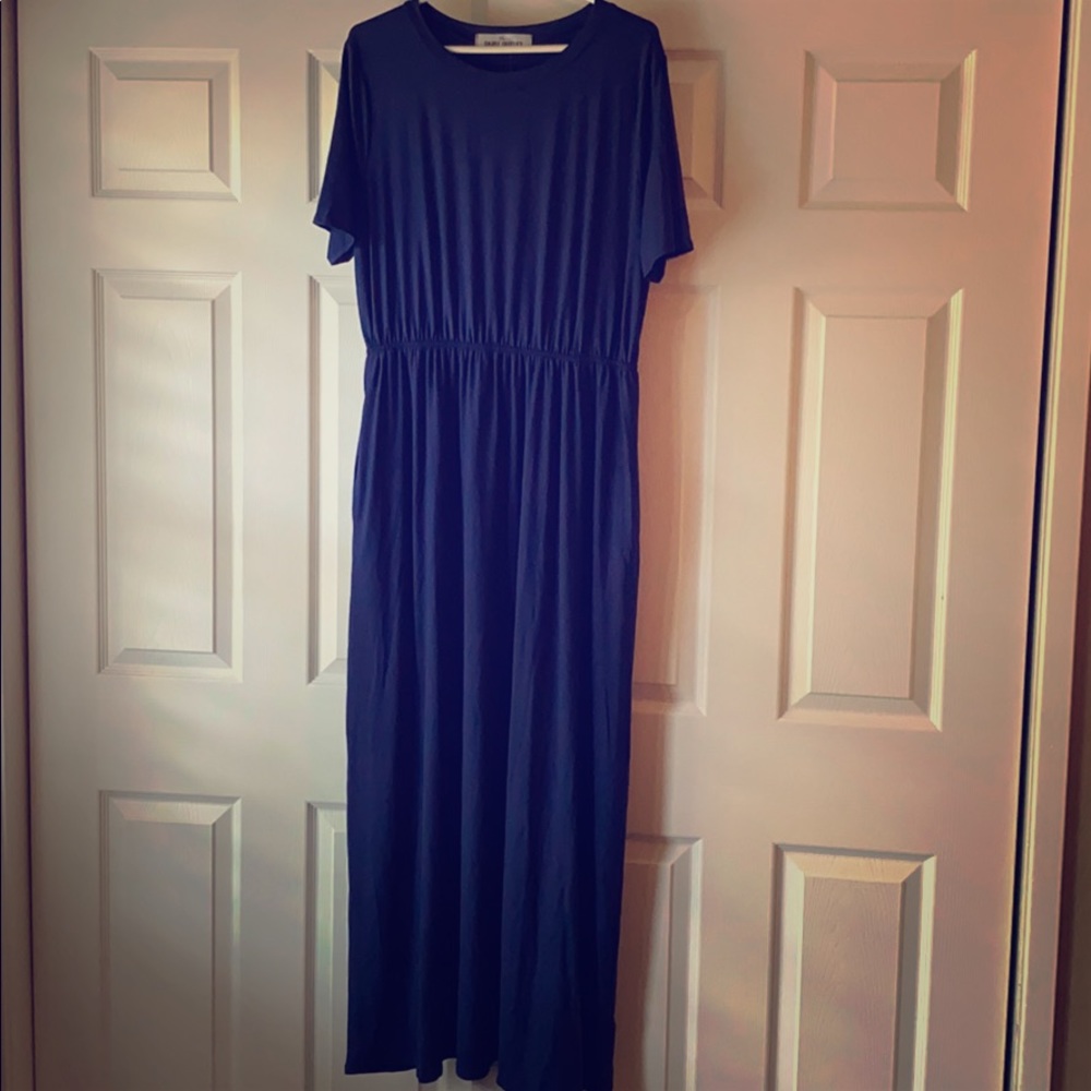 Navy maxi dress Modest